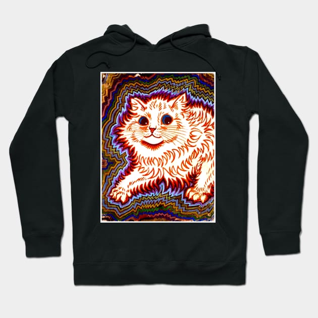 Cat  : A Louis Wain abstract psychedelic Art Print Hoodie by posterbobs